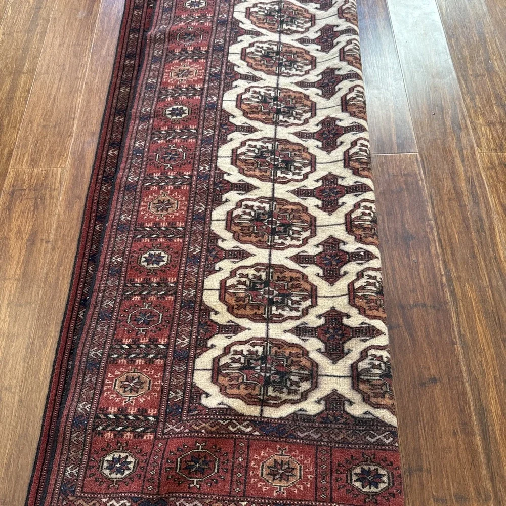 Turkmen‎ Oriental Tekke Rug Wool Geometric 46X 74 inches